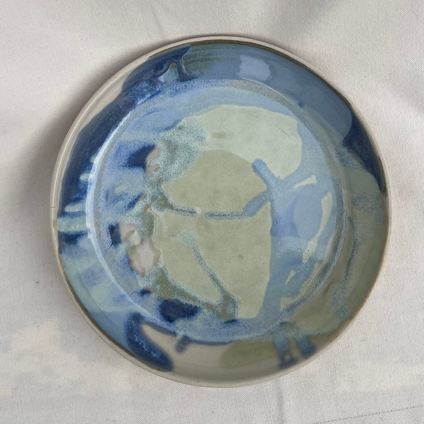 Mellem fad/skål i blågrønne nuancer